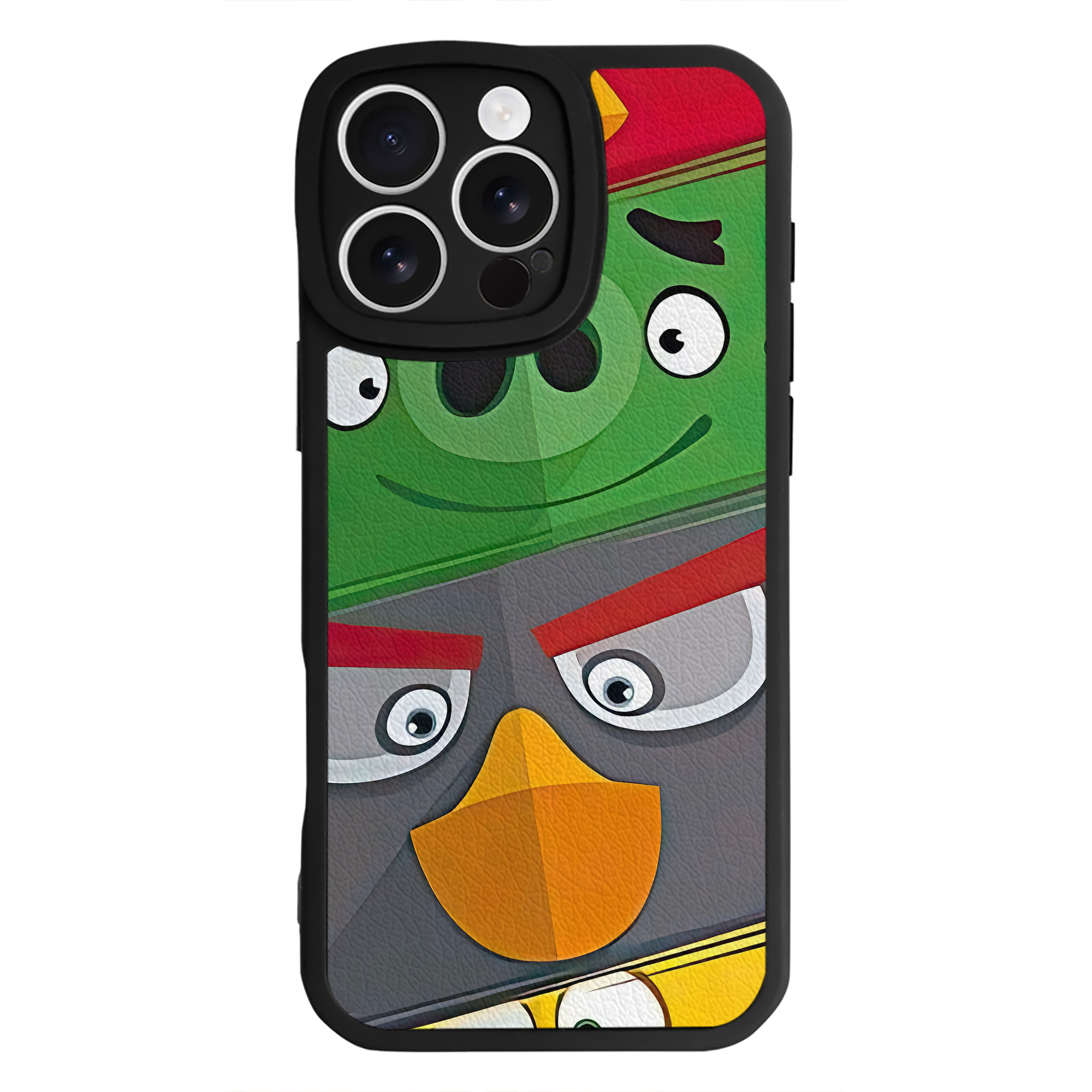 （画像用） Angry Birds アングリーバード 【iPhone 16シリーズ対応】シリコンスマホケース（レザー調） 材質：シリコン